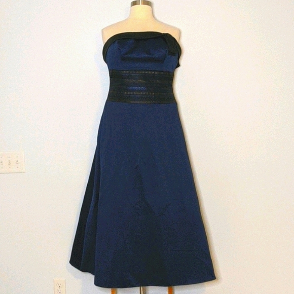 Satin and Lace strapless ball gown